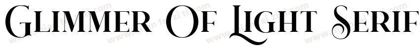 Glimmer Of Light Serif Font字体转换